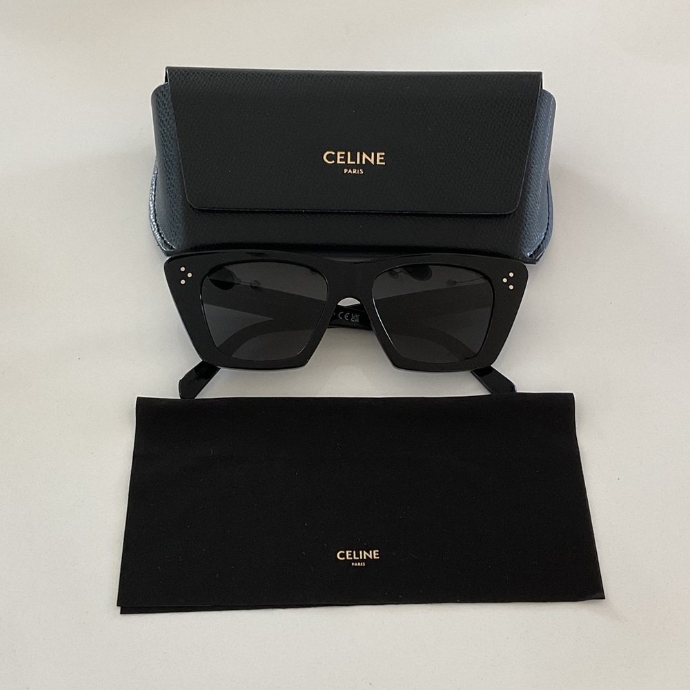 Celine Cat Eye Sunglasses S178 in Black Acetate